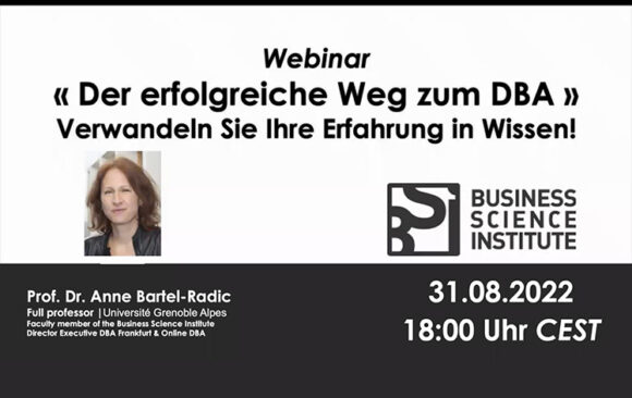 Webinaire “Der erfolgreiche Weg zum DBA” (31/08/2022)